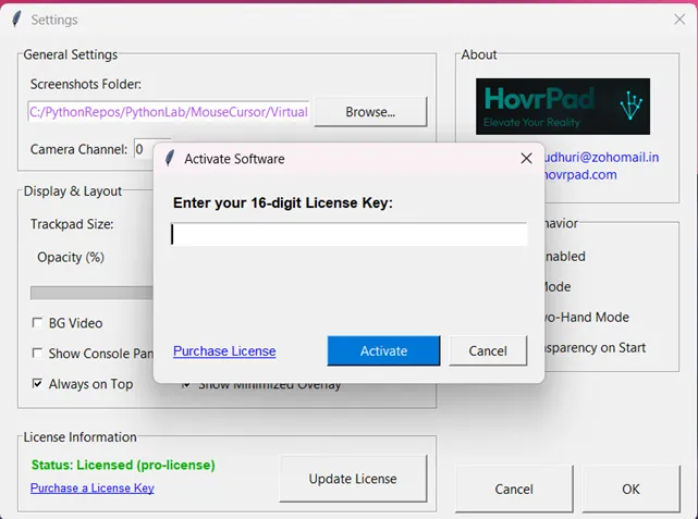 Activation Screen